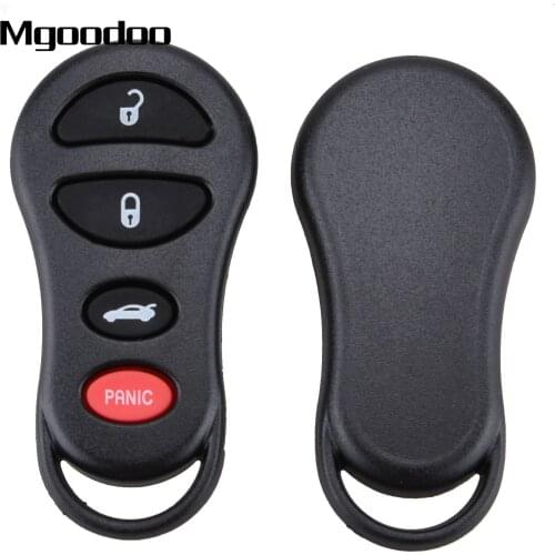 3+1 Panic Button Remote Car Key Shell Fob Blank Case Replacement For Chrysler Sebring Jeep Liberty Dodge Neon Intrepid Stratus