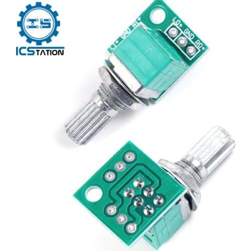 3Pcs Dual Linear Taper 50K Potentiometer with Switch Volume Control Sealed Potentiometer 097 Series