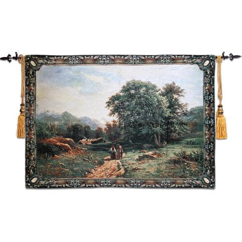 88*140Belgian tapestry living room European-style home decoration fabric wall decoration textile rural painting model room mural