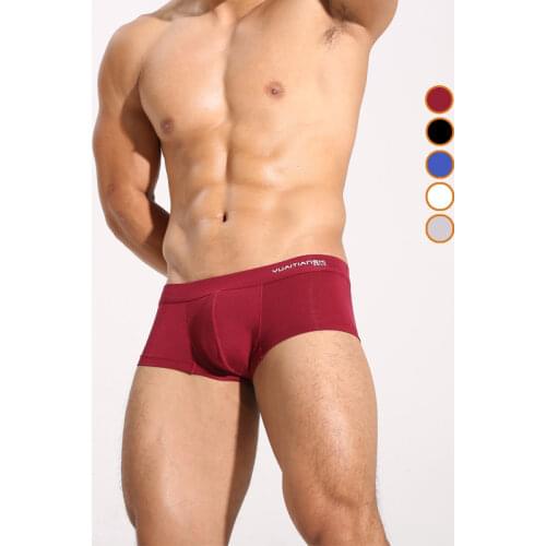 Mens Sexy Modal Underwear Soft Boxers Men Low Rise U Convex Pouch Boxers Underwear Men Stretch Breathable Shortboxers Underpants
