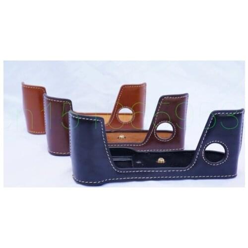 Black/Brown/Coffe PU Camera Half Body Leather Case for FujiFilm Fuji X-Pro 2 II XPRO 2 Case Cover With Hand Strap