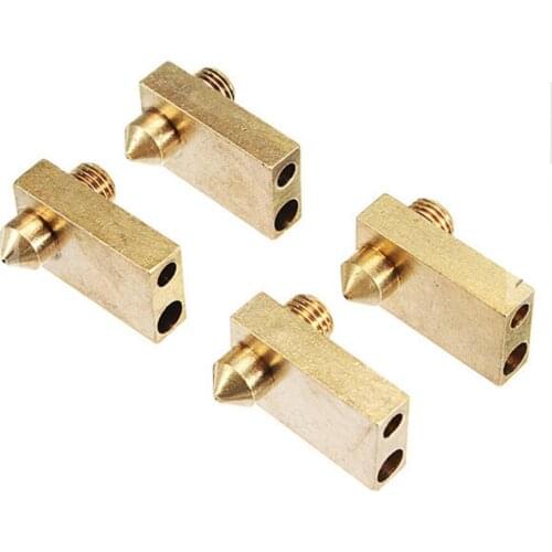 DuoWeiSi 3D Printer Parts 0.2MM / 0.3MM / 0.4MM / 0.5MM M6 Brass Nozzle For 1.75mm Filament 3D Printer