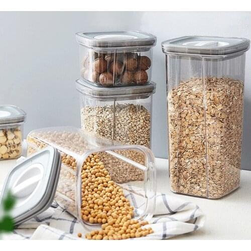 Sealed Jar Food Storage Box Refrigerator Plastic Clear Container Boxes Leakproof Kitchen Bottles Tank Glass Jars and Lids