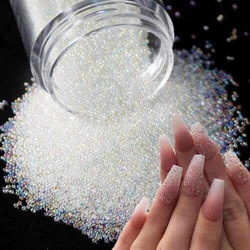 Caviar Beads Nail Rhinestones DIY Gems Nail Tiny Rhinestones Crystal For Nail Decorations DIY Charms Nail Art Accessories