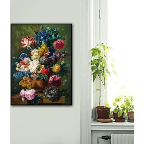 Classic Roses Oil Painting on Canvas Art Cuadros Valentines Day Decor Posters and Prints Nordic Wall Picture for Living Room