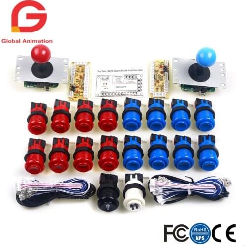 Classic Arcade DIY Parts 4/8 Way Joystick + Happ type Standard Push Button With Micro Switch For Raspberry Pi,KOF Fighting Stick