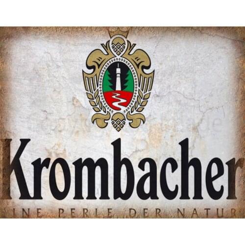 Krombacher LAGER BEER METAL TIN SIGN POSTER WALL PLAQUE