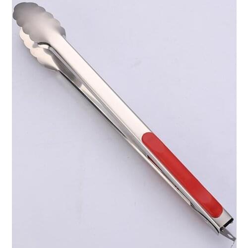 Kitchen Tongs Stainless Steel Serving Tongs Barbecue Tongs with Non Slip Grip Bread Serving Tong Food Tongs BBQ Tool Coxeer
