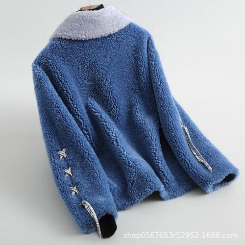 Coats Winter Female Fashion Real Fur Coat Women Clothes 2020 Korean Short Wool Jacket Streetwear Ladies Outwear 868527