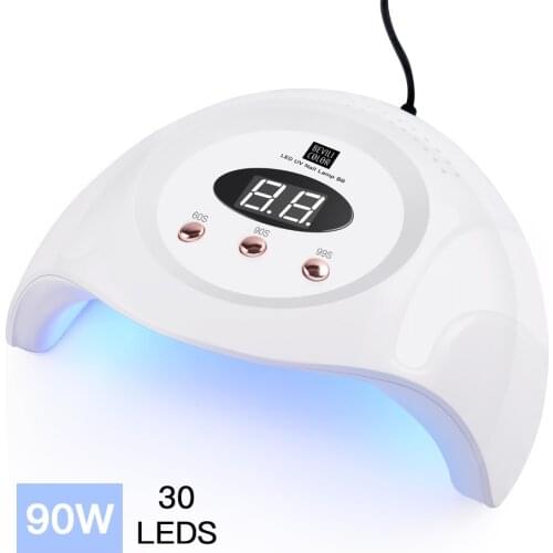 Nail Polish Curing Lamps, 90W UV Light LED Nail Dryer Curing Lamp Fingernail & Toenail Polishes Art Professional with Sensor
