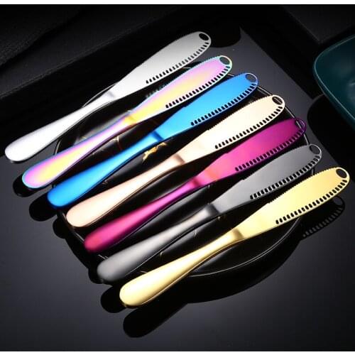 Multifunction Cheese Knife Stainless Steel Butter Knife With Holes Western Bread Jam Spreaders Cream Cutter Kitchen Gadget