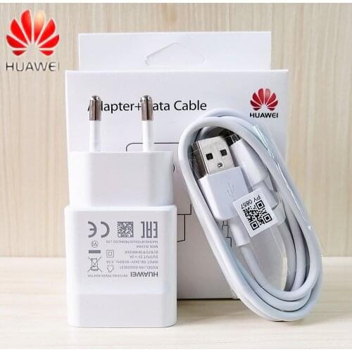 Original Huawei Mobile Phone Wall Charger 5V 2A Adapter 100cm Micro USB Data Cable For P6 P7 P8 P9 P10 lite Mate 10 lite Honor8X
