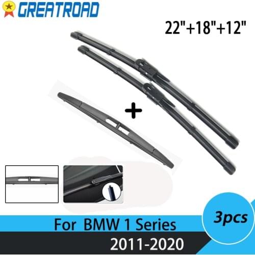 Front & Rear Wiper Blades Set For BMW 1 Series F20 F21 114i 116i 118i 120i 125i M135i M140i 116d 118d 125d 2011 - 2019 2020