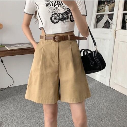 Plus Size Women Clothing 2021 Summer Shorts Female High Waist Casual Shorts Cotton Loose Fashion Korean Style Streetwear Bottoms