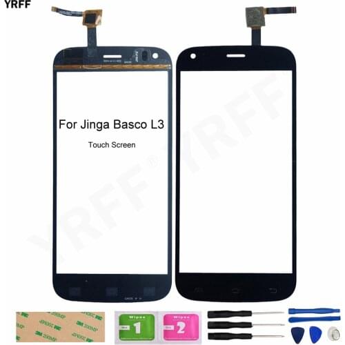 Phone Front Glass Panel Screen For Jinga Basco L3 Touch Screen Digitizer Assembly 100% Test