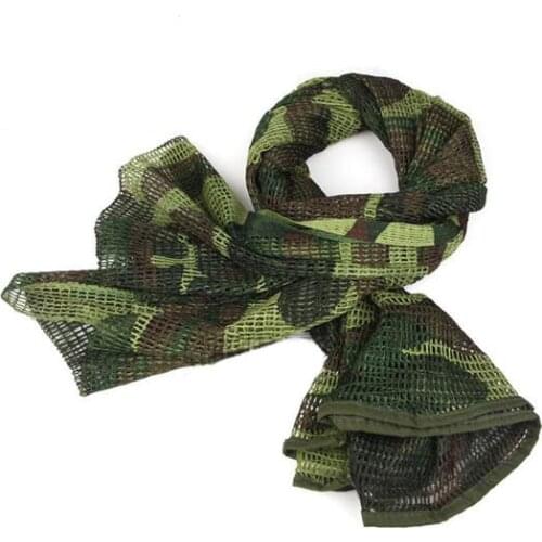 Military Camouflage Tactical Mesh Breathbale head Scarf Sniper Face Veil Scarves For Airsoft Hunting Cycling Neckerchief
