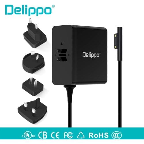 Delippo 1625 AC/DC 36W 12V 2.58A Charger Power Supply Laptop Adapter For Microsoft Surface Pro 3 / Pro 4 Tablet PC i7 i5 i3