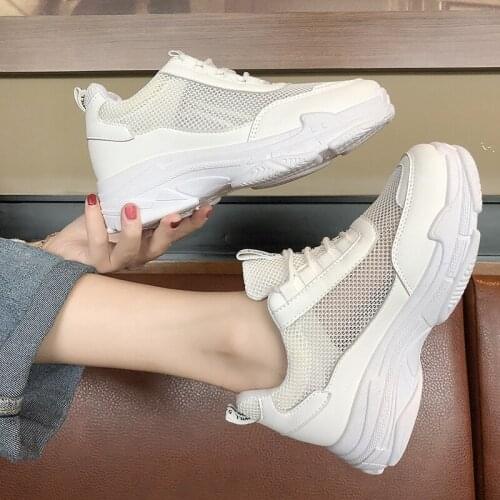 2020 new explosion of women sneakers casual comfortable breathable fashion platform bling increased walking shoes women 11B-26