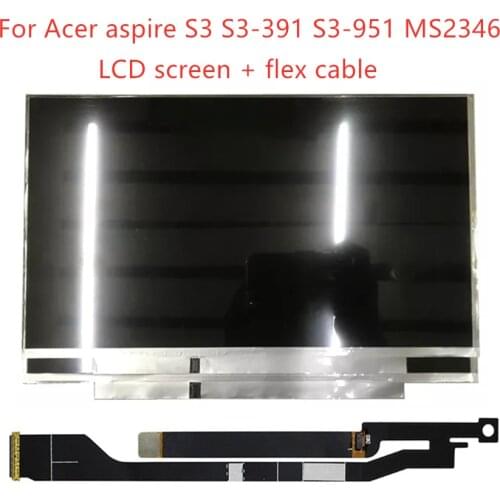 13.3" LCD Screen Dispaly For Acer aspire S3 S3-391 S3-951 MS2346 B133XTF01.1 B133XW03 V3 B133XTF01 panel 1366x768