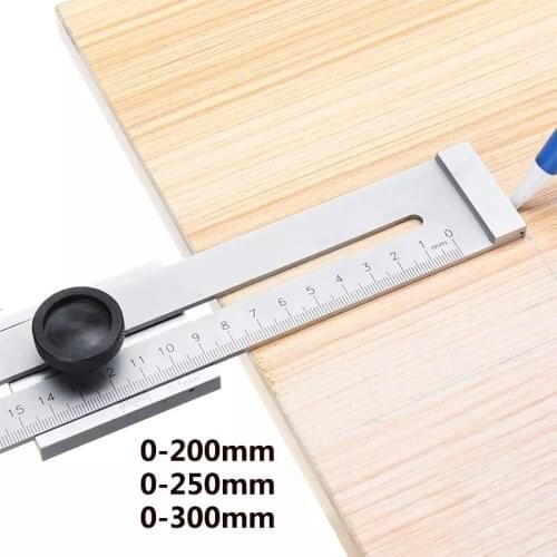 0-200mm /0-250mm/0-300mm Screw Cutting Marking Gauge Mark Scraper Tool For Woodworking Measuring Carbon Steel Graduation 0.1mm