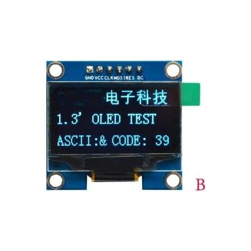 1.3 inch 6PIN SPI Blue OLED Display Screen Module (B Ver.) SSH1106 Drive IC128*64 IIC Interface