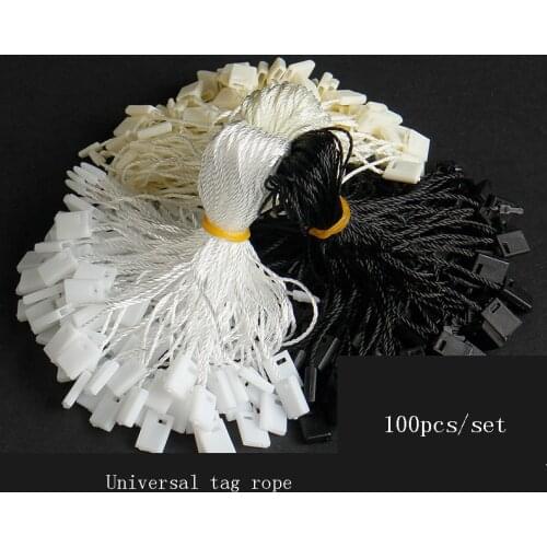 100Pcs Square Clothes Tag Rope Cords Hanging Tablets For Garment Bag Tags Cards DIY Clothing Accessories