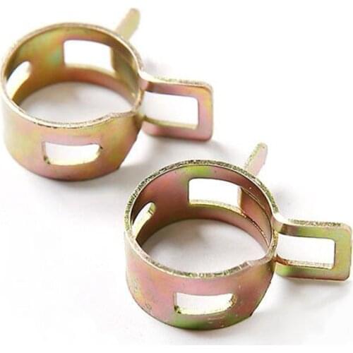 100Pcs Fuel Spring Clip Vacuum Silicon Hose Clamp Autos Spring Clip Fuel Oil Water Hose Pipe Tube Clamp