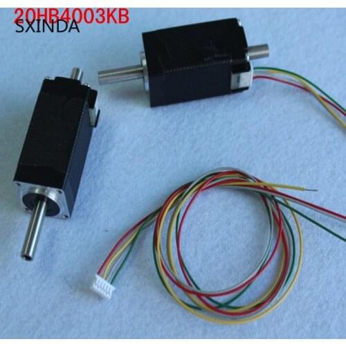 5pcs Free Shipping 20HB4003KB Hollow/double Shaft Stepper NEMA8 20 Hybird,2 Phase 4 Wire