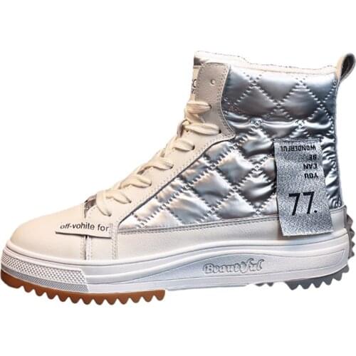 New Fashion Ankle Boots for Women Warm Winter Boots Ladies Shoes Waterproof Boots Genuine Leather Non-slip Lace-up Casual Shoes