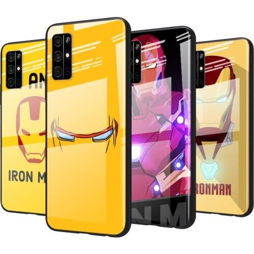 Tempered Glass Cover Fashion Iron Man Art For Huawei Honor 30 20 10 9X 8X Pro Plus Lite Shockproof Shell Phone Case