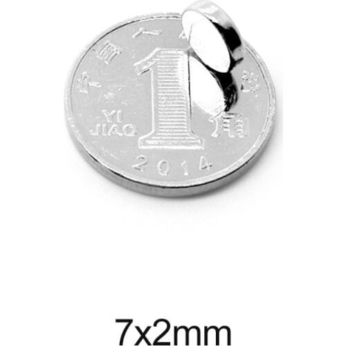 50~500pcs 7*2 mm Disc Neodymium magnet Strong 7x2mm N35 Round NdFeB Magnet 7x2 Powerful Magnetic Magnets For Craft 7 mm x 2 mm