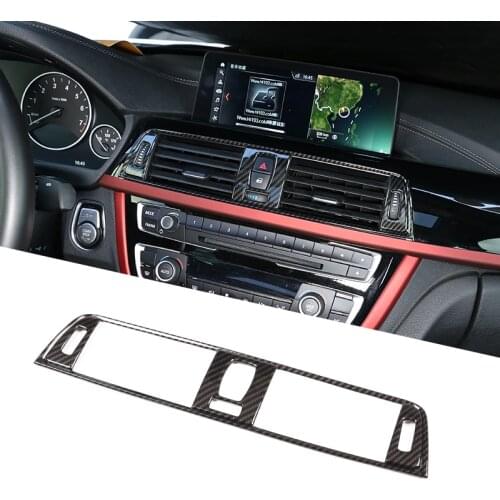 For BMW 3 Series F30 2013-2018 Car Accessories Carbon Fiber ABS Air Conditioning Vent Frame Trim 1 Pcs
