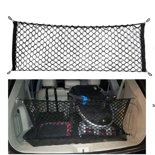 Elastic Nylon Car boot string bag Trunk Storage Organizer Luggage auto storage Net Mesh for SUV/RV Hatchback 35x90cm - 50x115cm