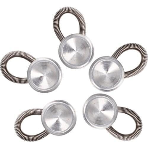 5Pcs Collar Extenders Alloy Buttons Jeans Pants Waist Stretch Shirt Suit Tie Neck Expanders Flexible Lock Lengthen Buckle