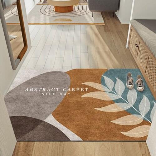 Nordic Style Living Room Mat Carpet PVC Anti-slip Home Doormat Hallway Kitchen Corridor Custom Entrance Dustproof Doormat Carpet