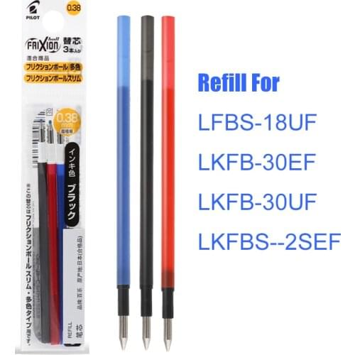 LifeMaster 6 refills/lot Pilot FriXion Ball Slim Gel Pen Refill- 0.38 mm (For Pilot LFBS-18UF) Japanese Stationery LFBTRF30UF