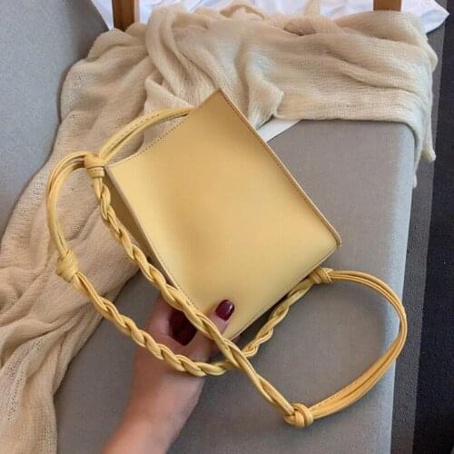 PU Leather Weave Belt Crossbody Small Square Messenger Bag Women Girls Purse Phone Pouch Wallet Shoulder Handbag