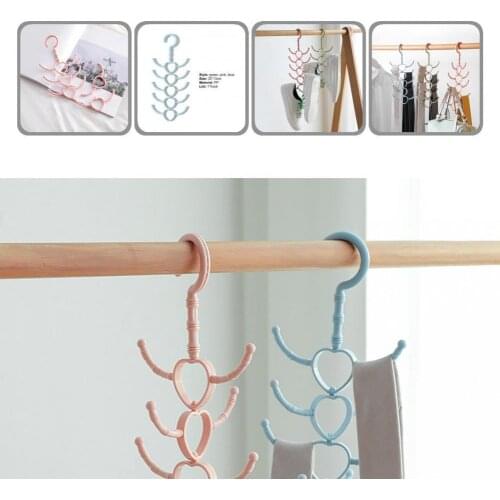 Mini Mini 10 Hooks Rotatable Steady Closet Organizer Home Improvement Storage Hanger Lightweight Home Organization