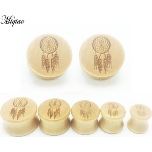 Miqiao 2pcs/lot Wood Ear Stretcher Ear Plug Tunnel Screw Ear Gauges Body Piercing Jewelry 10-20mm