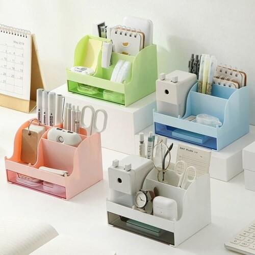 Multi-purpose Stationery Holder Makeup Display Case Stretching Storage Holder Rack Multi-grids for Bathroom Bedroom Home
