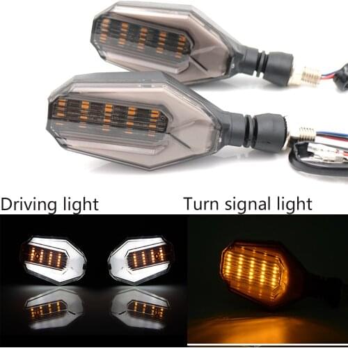 Motorcycle LED Turn Signal Lights Amber Lamp Signals Indicators Blinkers 3 Wires Universal for Honda Kawasaki Wholesale price