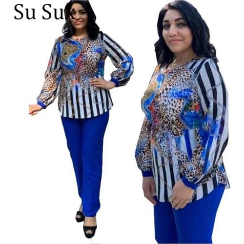 Office Lady Two Piece Set Womens Set Outfits Leopard Print Long Sleeve Top&Long Pants Set Tracksuit Sweatsuit Vestidos Autumn