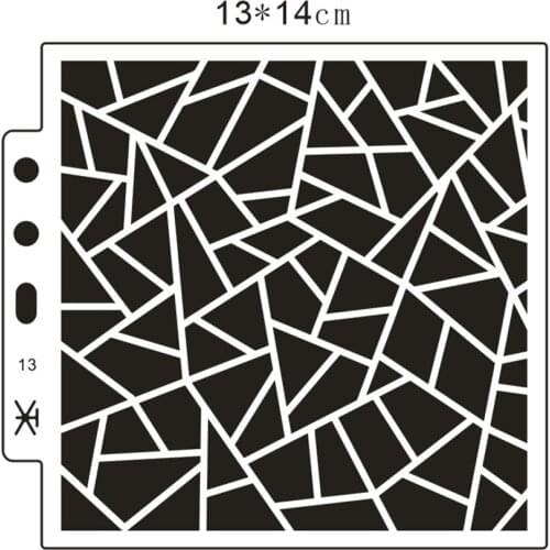 Wholesale Shattered glass shield DIY cake scrapbook stencils hollow Embellishments printing lace ruler Valentines Day