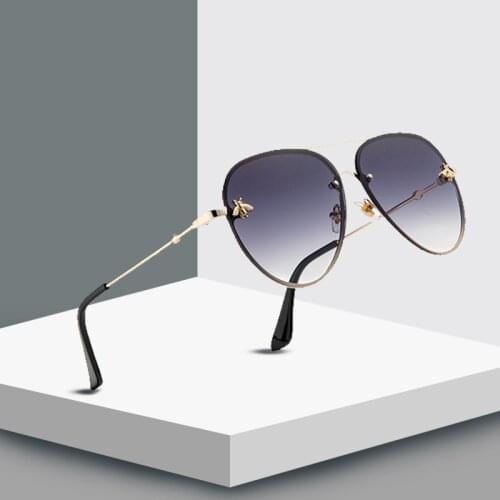 Luxury Bee 2020 Pilot Sunglasses Women Fashion Shades Metal Frame Vintage Brand Glasses Men Designer Male Female