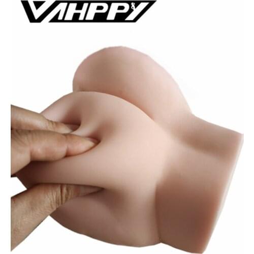 1kg Silicone Big Ass 3D sex doll artificial vagina Double Channels Sex Toys for Men Male masturbator cup Masturbate for man