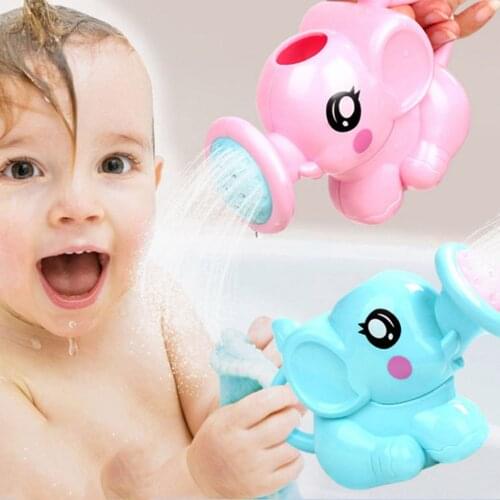 Random Color Newborn Plastic Elephant Watering Pot Bath Toys Baby Swimming Bathroom Bath Shower Tool Water Spray Toys