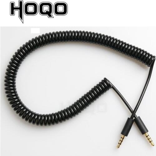 1/8 TRRS to 3.5mm TRRS connector Spring Coiled Cable for RODE Sc7 By VIDEOMIC GO Video Micro-type Mics
