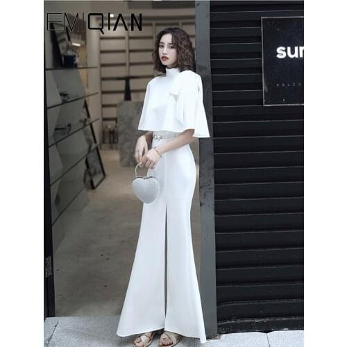 Mermaid Evening Dress, Sleeveless Evening Party Long Formal Dress with Cape, Robe De Soiree