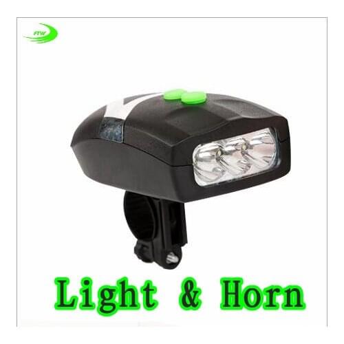 Bicycle light+ bell Cycling Bike Bicycle flashlight front lights led Handlebar Ring Horns horn Electronic Alarm Bell Sound F1014
