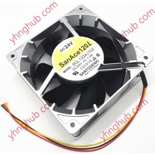 SANYO DENKI 9GL1224J102 DC 24V 1.0A 120x120x38mm Server Cooling Fan